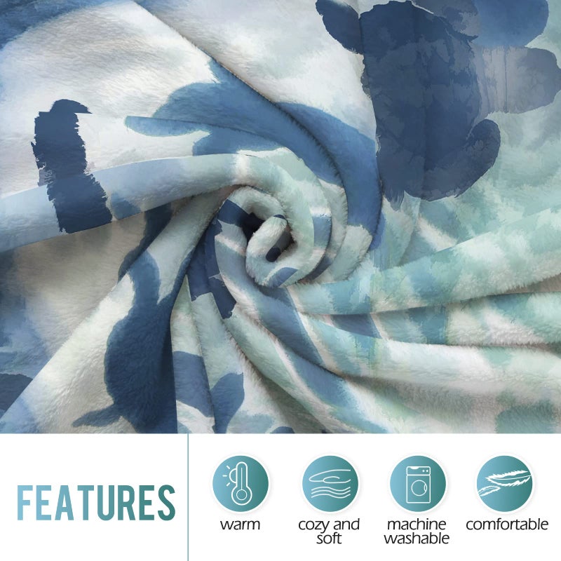 Levens Sea Turtle Blanket Gifts for Girls 50"x60", Sea Turtle Gifts for Women Turtle Lovers Birthday Ocean Animal Turtles Theme Decor for Couch Bed Sofa Travelling Soft Flannel Throw - Image 5
